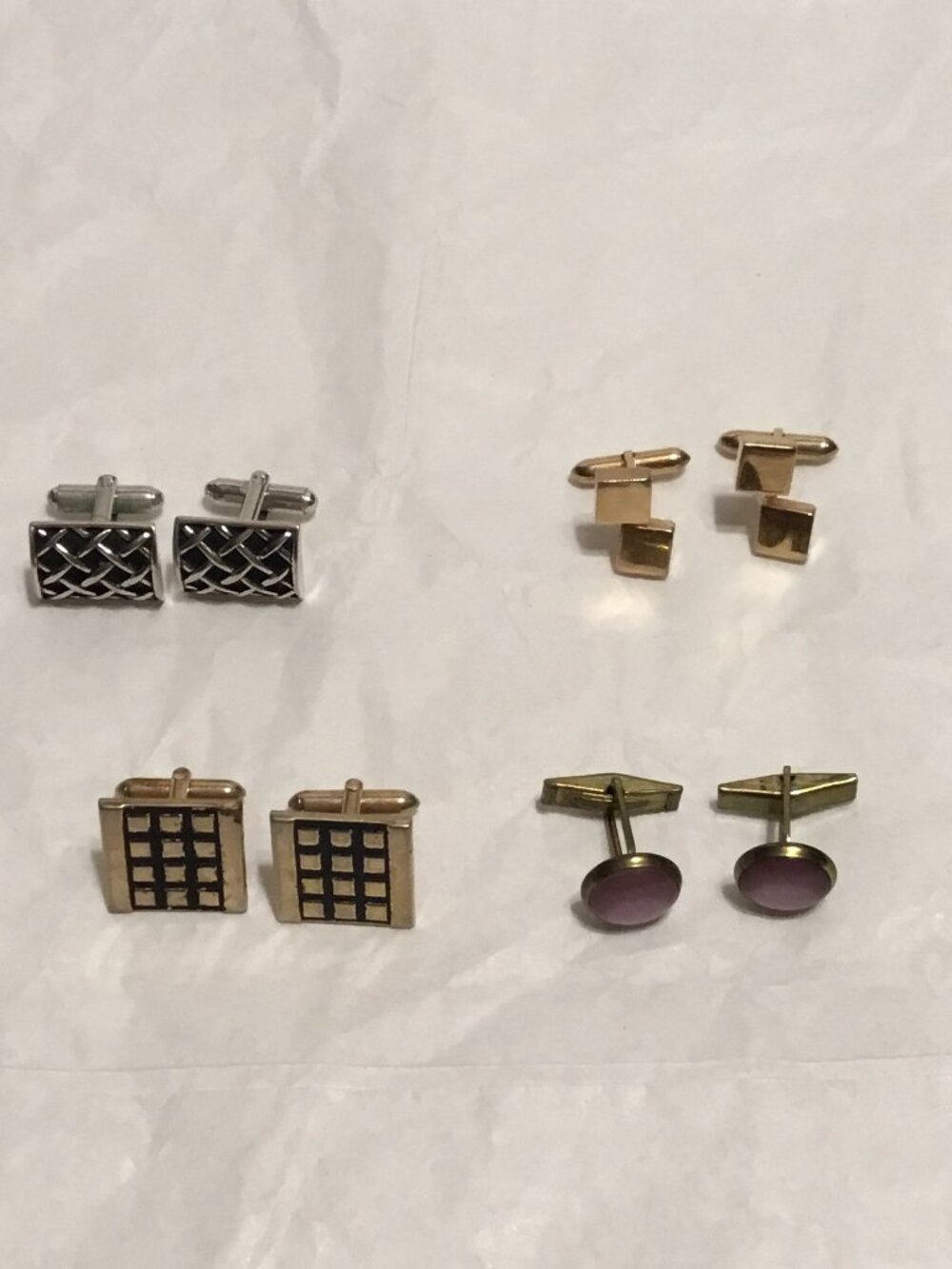 Lot of 4 vintage cuff links - Hickok & Swank, etc.